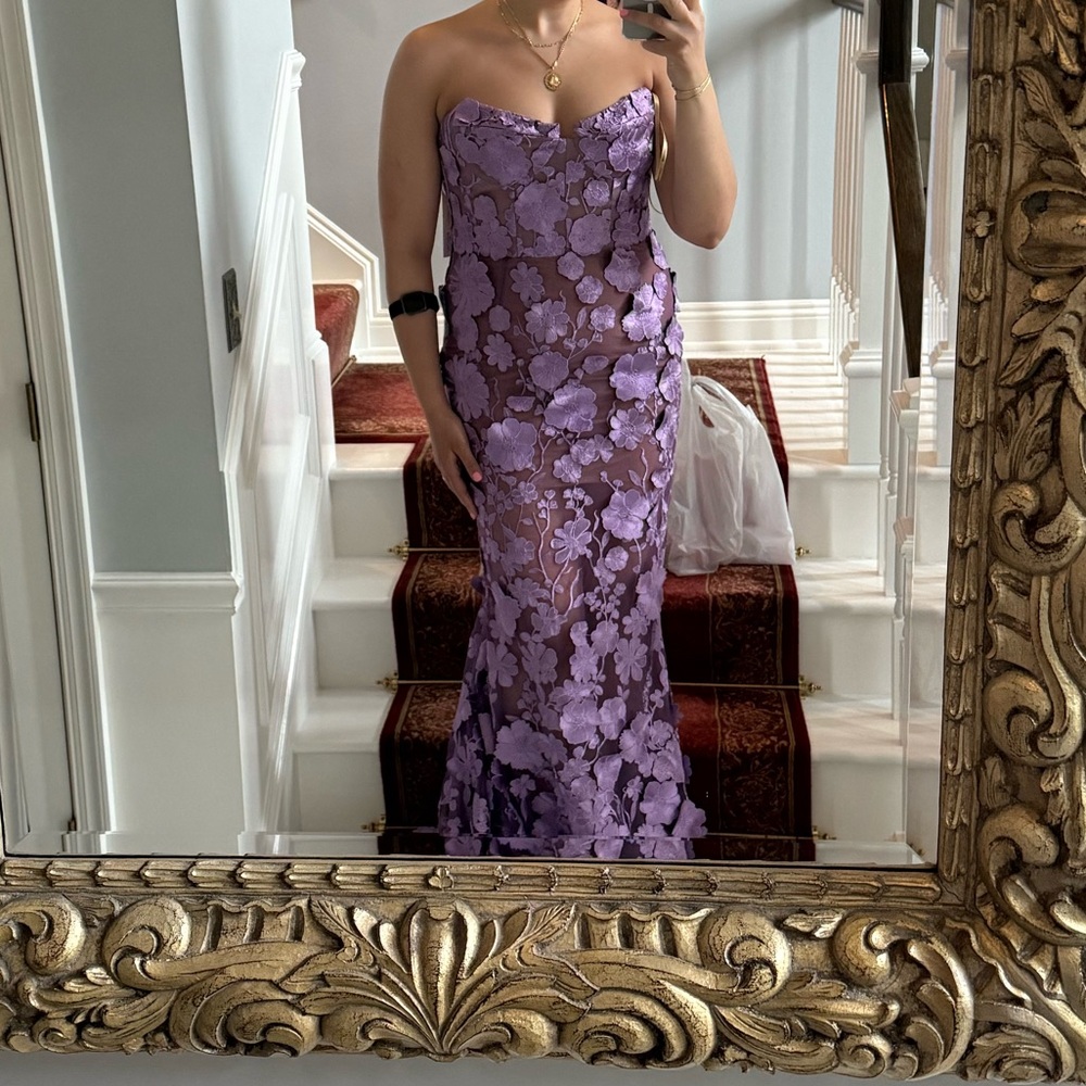 Bronx and Banco Purple Floral Maxi Dress - Picture 5 of 8